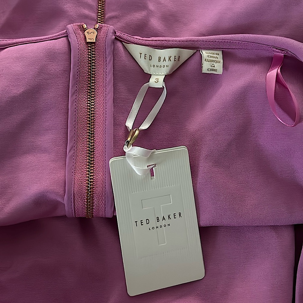 Ted Baker London NWT Pale Pink Frill Detail Bardot Shirt Top **Sz 3/US 8** 🌸🌸 - Picture 5 of 5